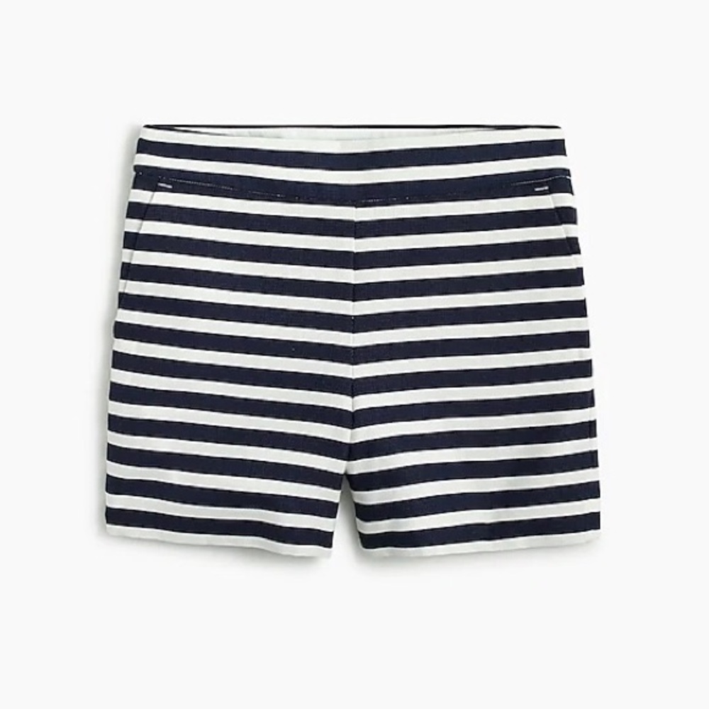 J Crew striped side zip shorts